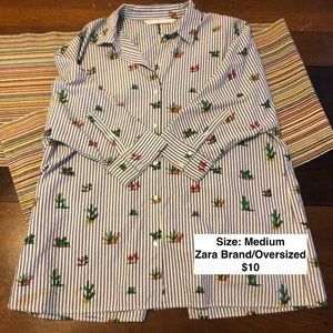 Oversized Button Down Tee